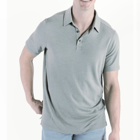 Mugsy Cashtech Polo Heather Gray Men's Medium Golf Casual - Picture 1 of 8